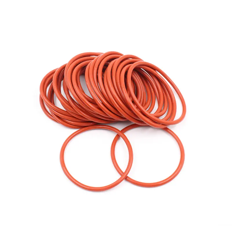 10PCS/Lot Red VMQ Silicone O-Rings CS3.1mm OD41-50mm High Elasticity Rubber Gasket Washer for Machinery Plumbing Sealing Repair
