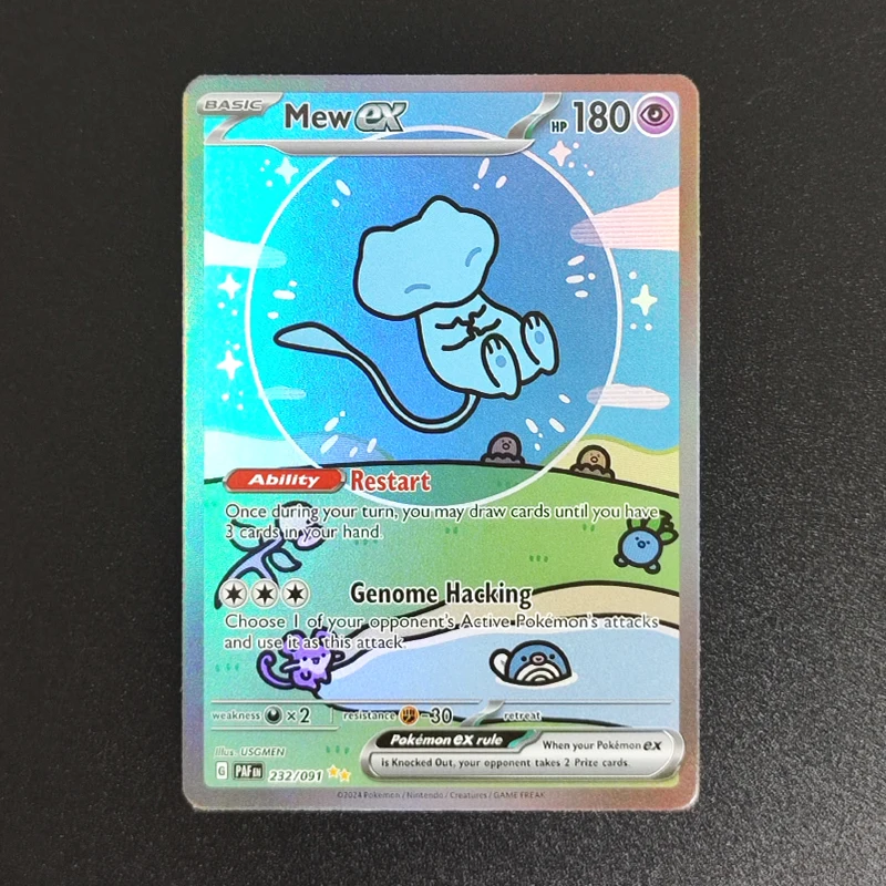 Proxy PKM Card English Rocket Mewtwo MEW GX EX  Vmax TCG Collection Trading Card Game
