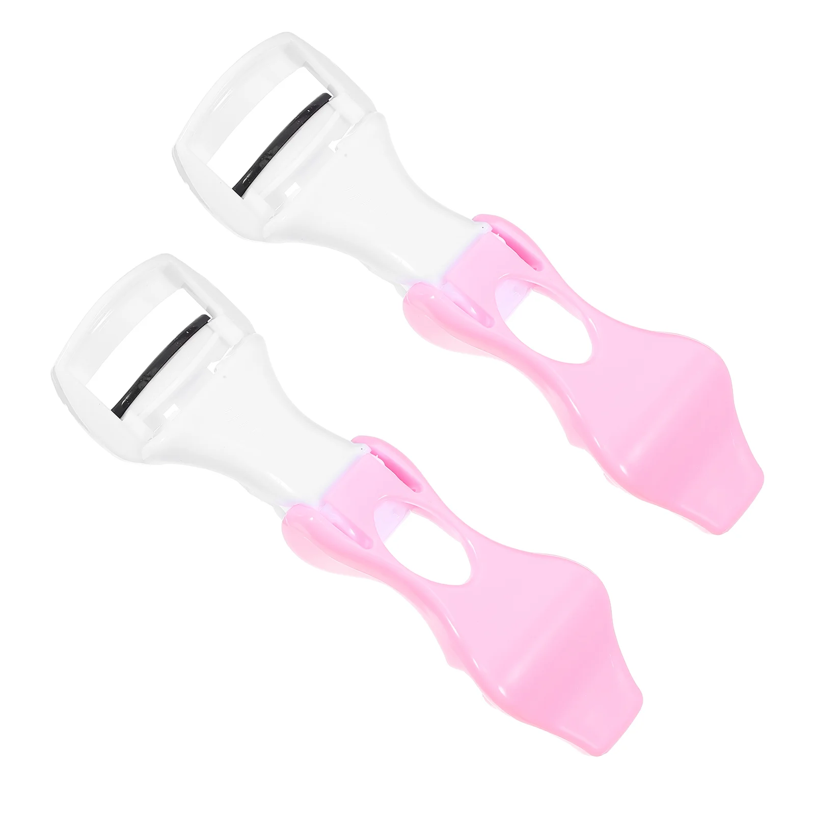 1 Set/2 stücke Tragbare Wimpern Curler Handliche Wimpern Clips Kleine Make-Up Werkzeug Push-Typ Wimpern Curler für Mädchen Frau (Rosa)