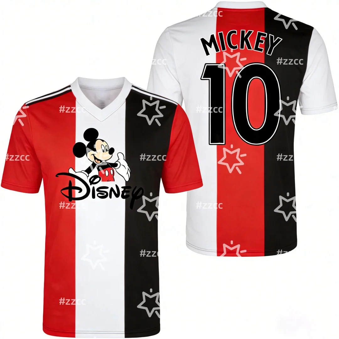 

Футбольная майка с принтом Микки Мауса Диснея и футболка с рисунком Микки Мауса, осенняя спортивная мужская футболка, детская одежда, футболка Y2k Woman