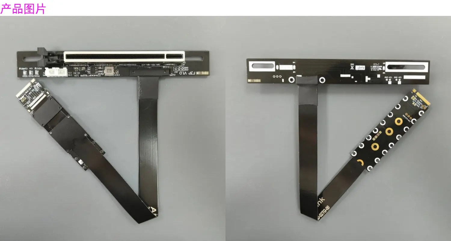 Für m.2 ngff nvme taste m zu pci-e 5,0x16 grafikkarten verlängerung kabel m.2 umdrehung 90 abgewinkelt 16x m.2 riser karten adapter gpu kabel – Detail 1