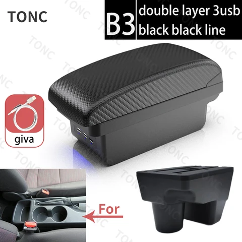 Для Toyota Yaris подлокотник, модернизированный подлокотник для Toyota GR Yaris, подлокотник Yaris, элегантный содержание хранения, выдвижной USB автомобильные аксессуары
