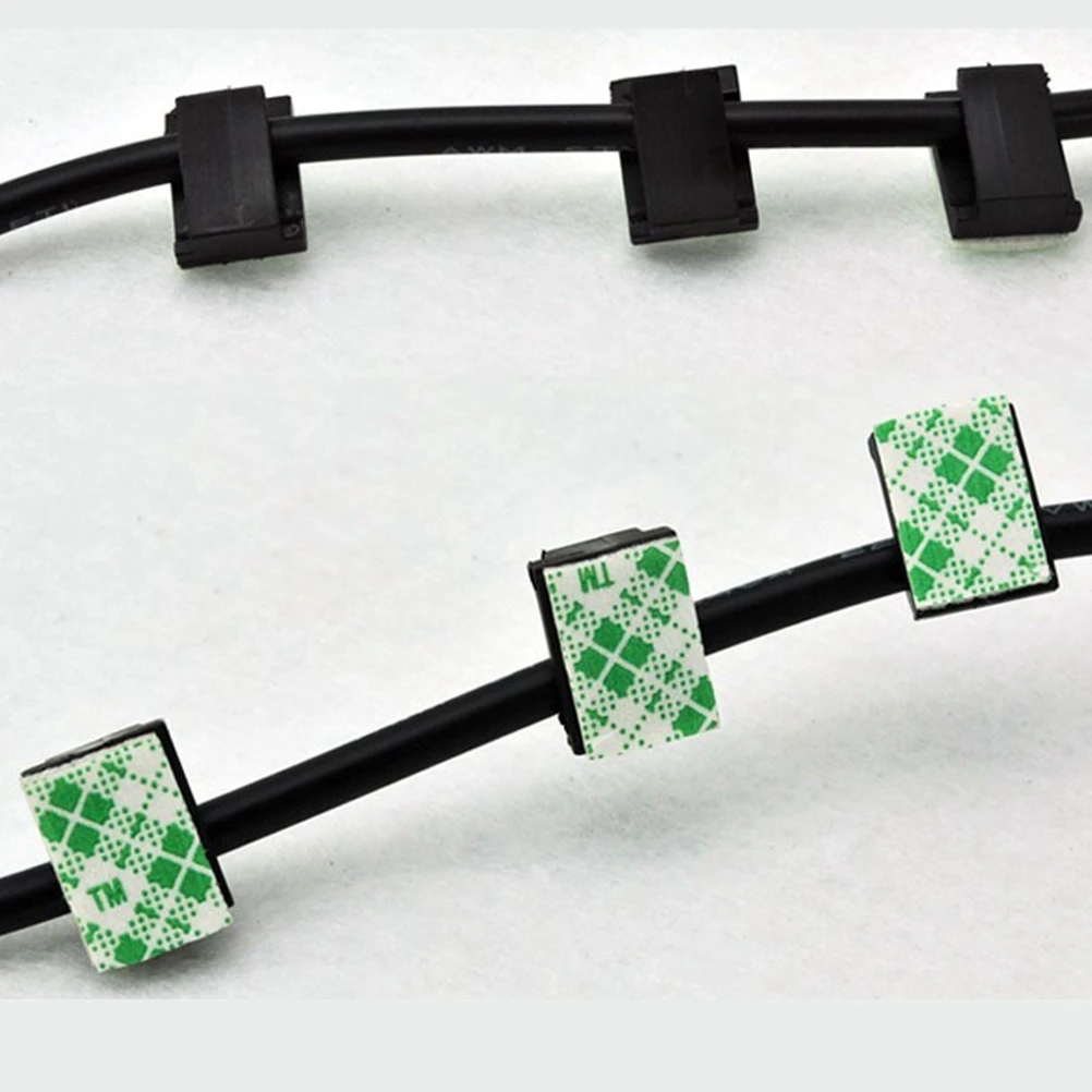 

200pcs Wire Fixed Clamp Strong Adhesive Small Size Corrosion Resistant Mold Proof For Cables Wires Cable Holder Clips Electric