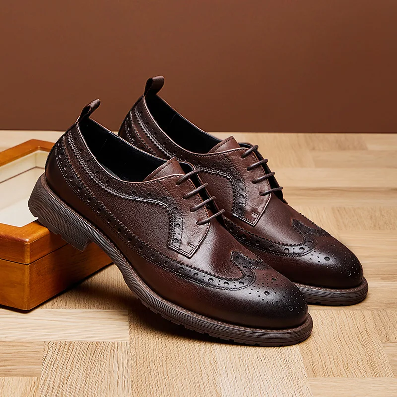 Autumn Winter Spring Cowhide Business Men High Quality Genuine Leather Luxury Casual Designer Male Casual Designer Loafers Men image 4