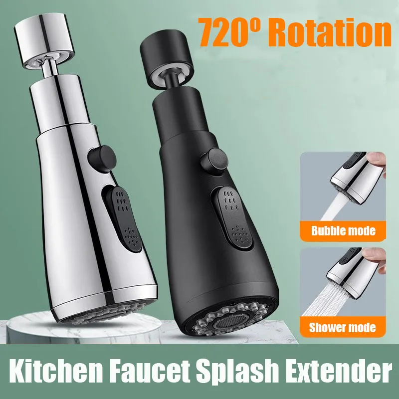 

1Pc Universal 720° Rotate Kitchen Faucet Extender Aerator Splash Filter Kitchen Washbasin Faucet Bubbler Nozzle