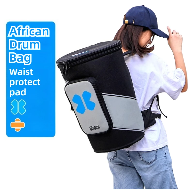 10/12 Inch African Drum Bag Thickened Non-slip Waterproof Shoulders Portable African Drum Backpack Musical Instrument Accessory