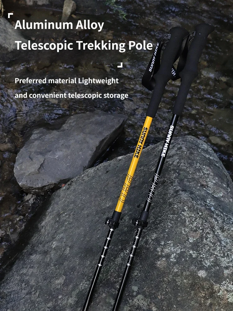 알루미늄 트레킹 폴 초경량 3단 하이킹 스틱 (외부 잠 - Trekking Pole Carbon 리뷰 및 가격