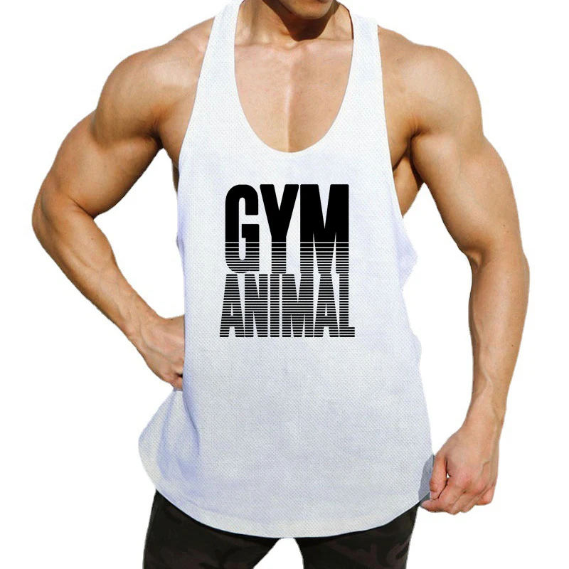 Summer  Men Gym Clothing Fitness Sleeveless Male Mesh Casual Fashion Sport Undershirt Vest Bodybuilding Stringer T-Shirt TankTop