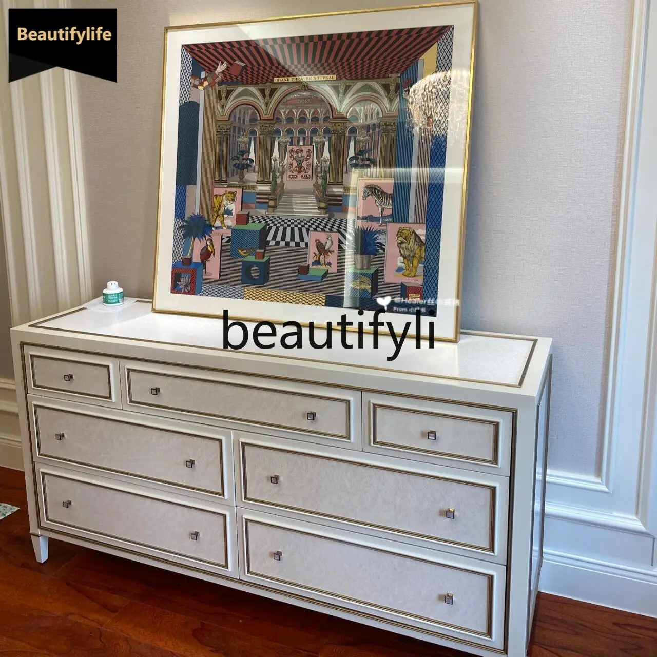 B33 Dresser American light luxury modern storage multi-functional dressing table multi-chest cabinet beautiful home
