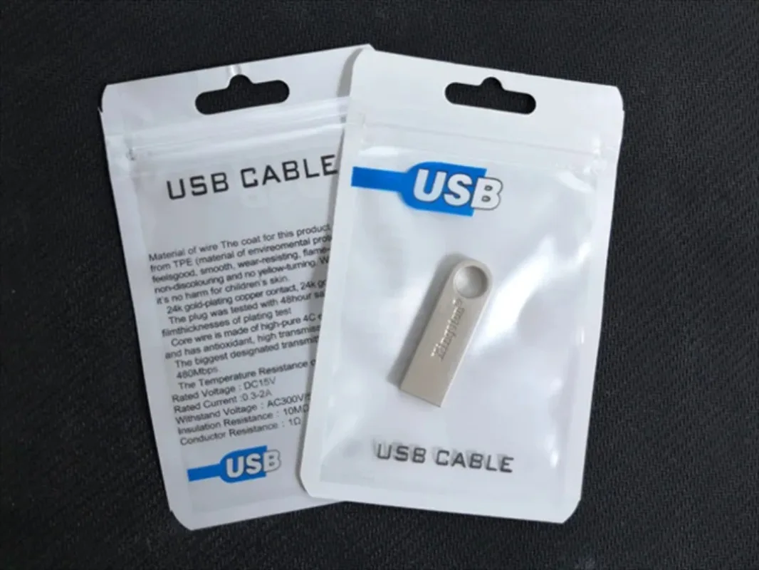 500PCS Matte White Cable Storage Bags - Zippered Organizer Pouches with Frosted Window for USB Cables & Electronic Accessories