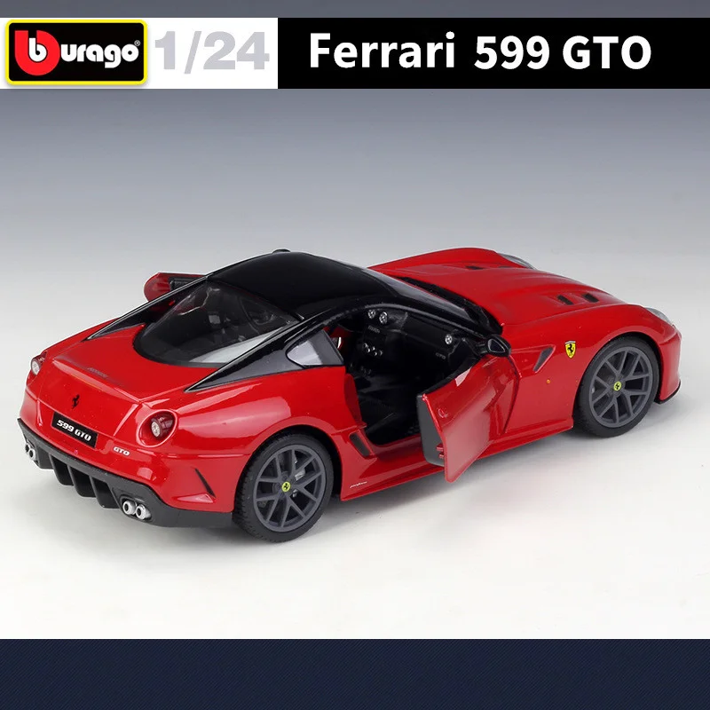 Bburago 1:24 Ferrari 599 GTO Alloy Sports Car Model Diecast Metal Toy Racing Car Model Simulation Collection Childrens Toys Gift