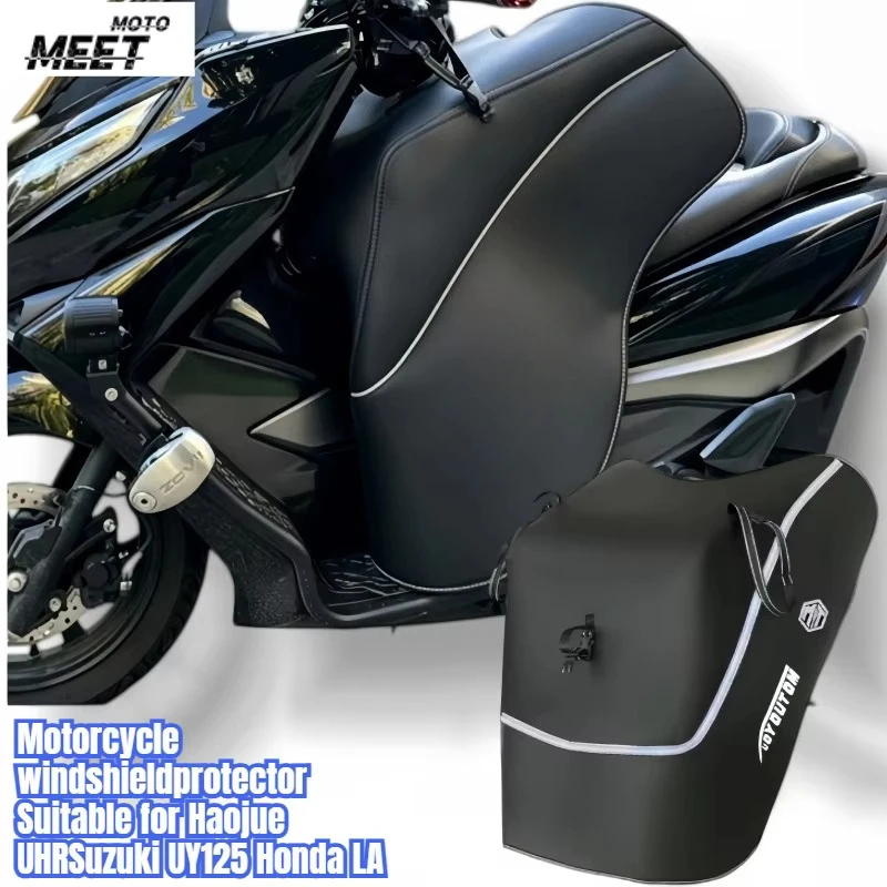 Thickened Velvet Motorcycle Windshield, Warm Windproof Leg Cover for Haojue UHR, Suzuki UY125, Honda LA