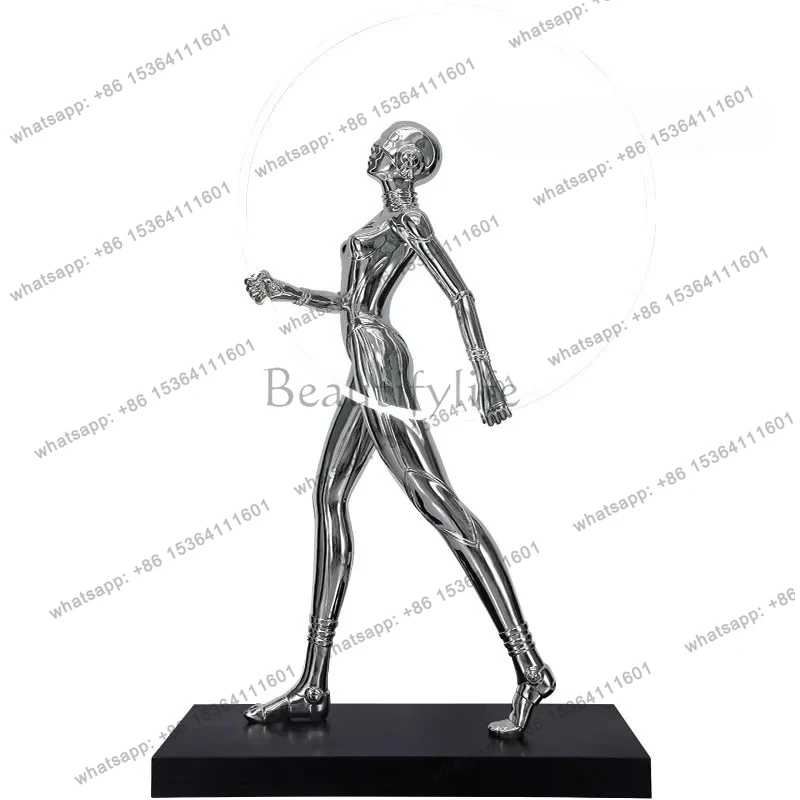 

Large abstract art porch aisle hotel lobby floor-to-ceiling ornaments living room figure sculpture