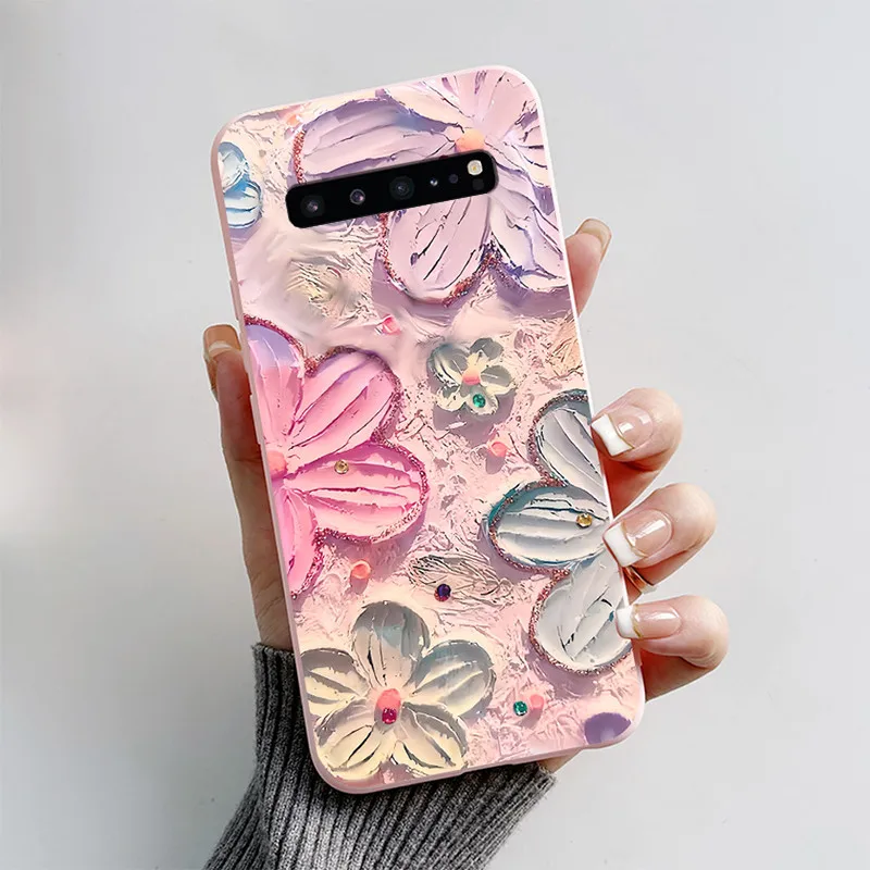For Samsung S10 5G Case Cute Cartoon Soft Silicone Matte Slim Protective Phone Cover For Samsung Galaxy S10 5G G977N Case Coque