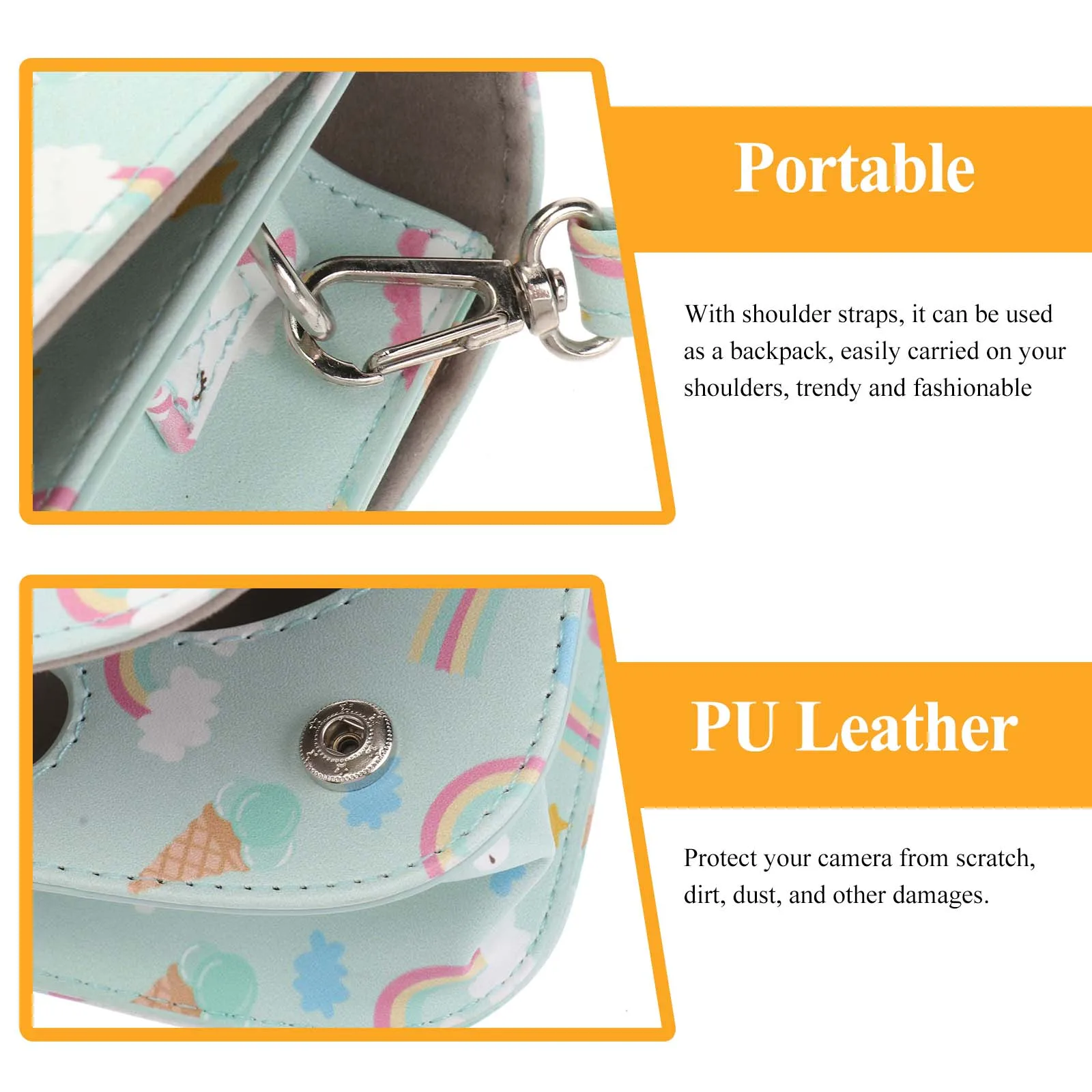 

Camera Case Protective for Mini 9 Pu Bag 11 with Strap Adjustable Accessories Bags
