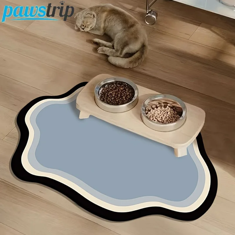 30x40CM Quick-Dry Non-Slip Pet Feeding Mat Absorbent Cat Feeding Placemat Dog Water Bowl Mat Pet Supplies