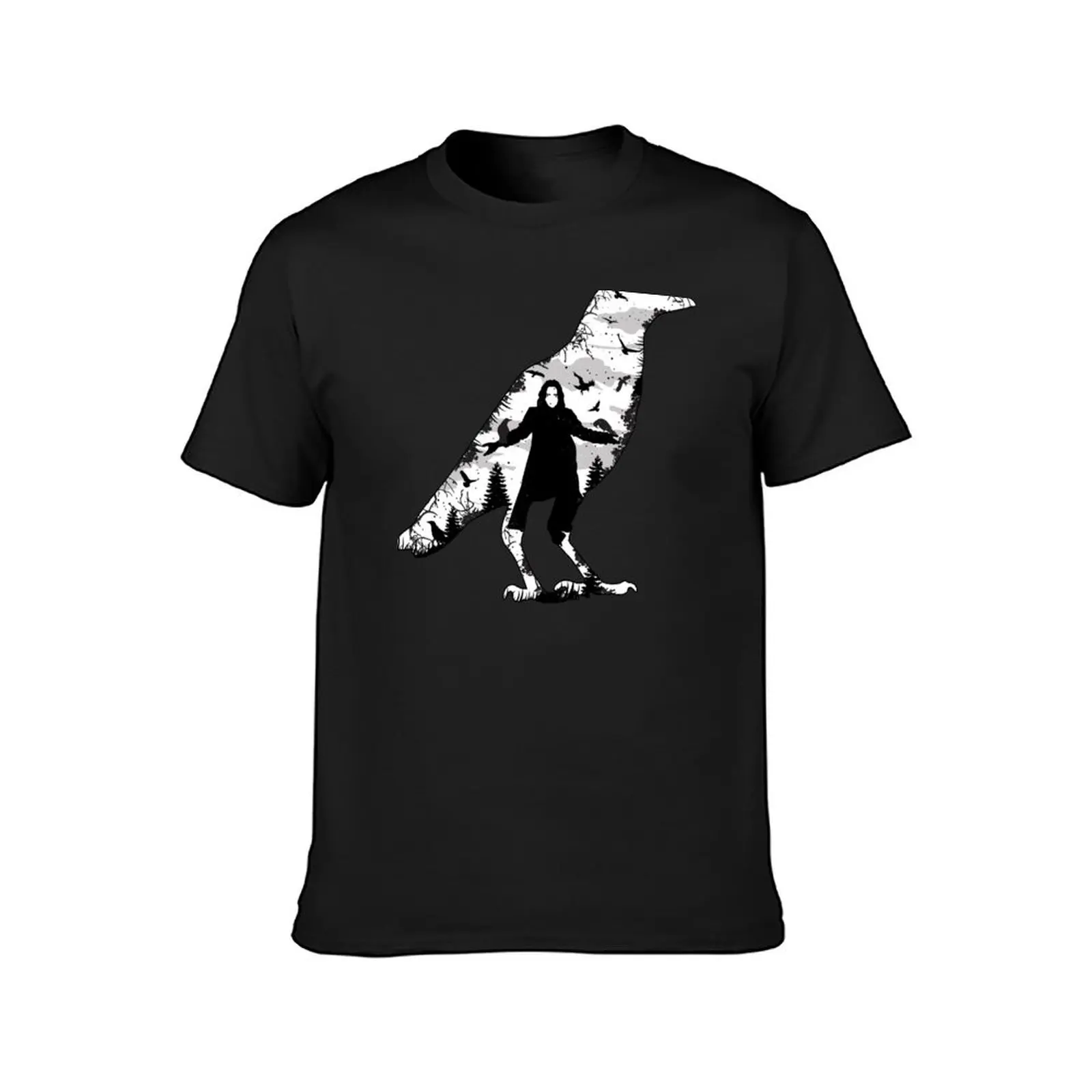 Crow T-Shirt blacks kawaii clothes korean fashion customizeds men t shirts