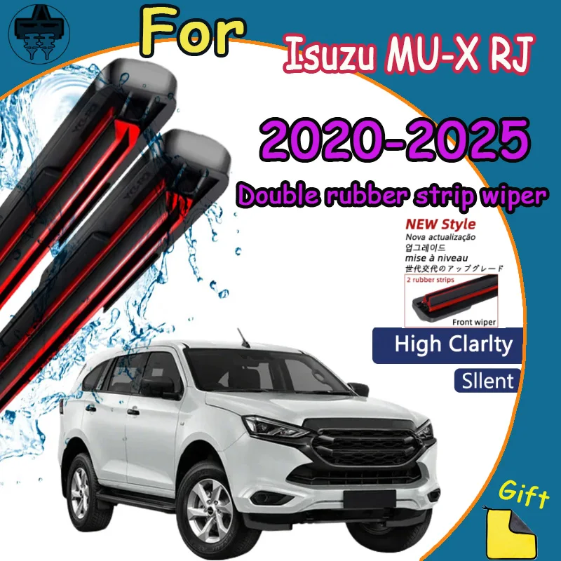 

Front Windshield Wiper Blades 2pcs Windscreen Window Accessories For Isuzu MU-X RJ 2020-2025