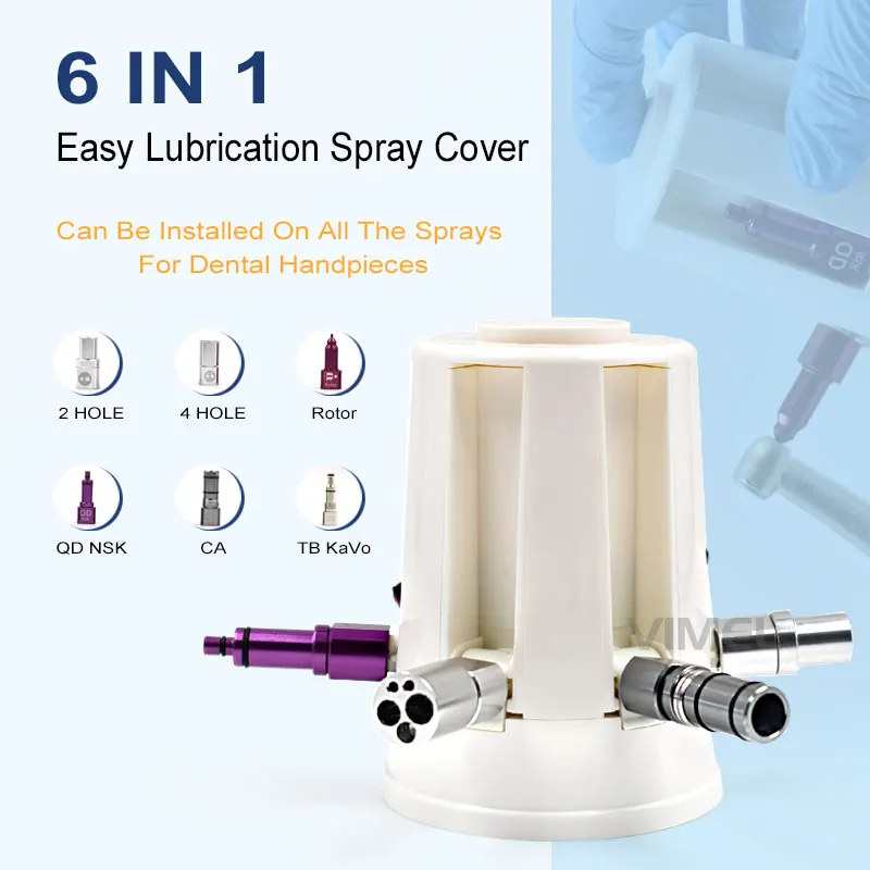 

Многофункциональная система смазки стоматологических наконечников 6 в 1: портативный аппарат для очистки и смазки наконечников, распылитель масла, коннектор для подключения масляного спрея