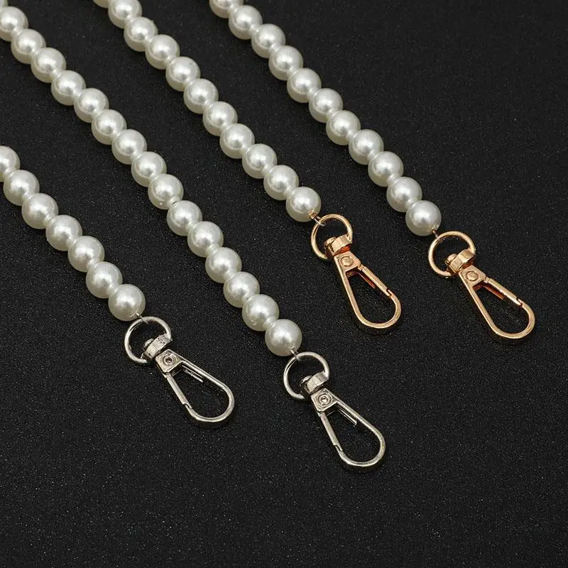 10mm Pearl Strap For Bags Handbag Handles DIY Purse Replacement Long Beaded Chain Shoulder Bag Straps Pearl Belt