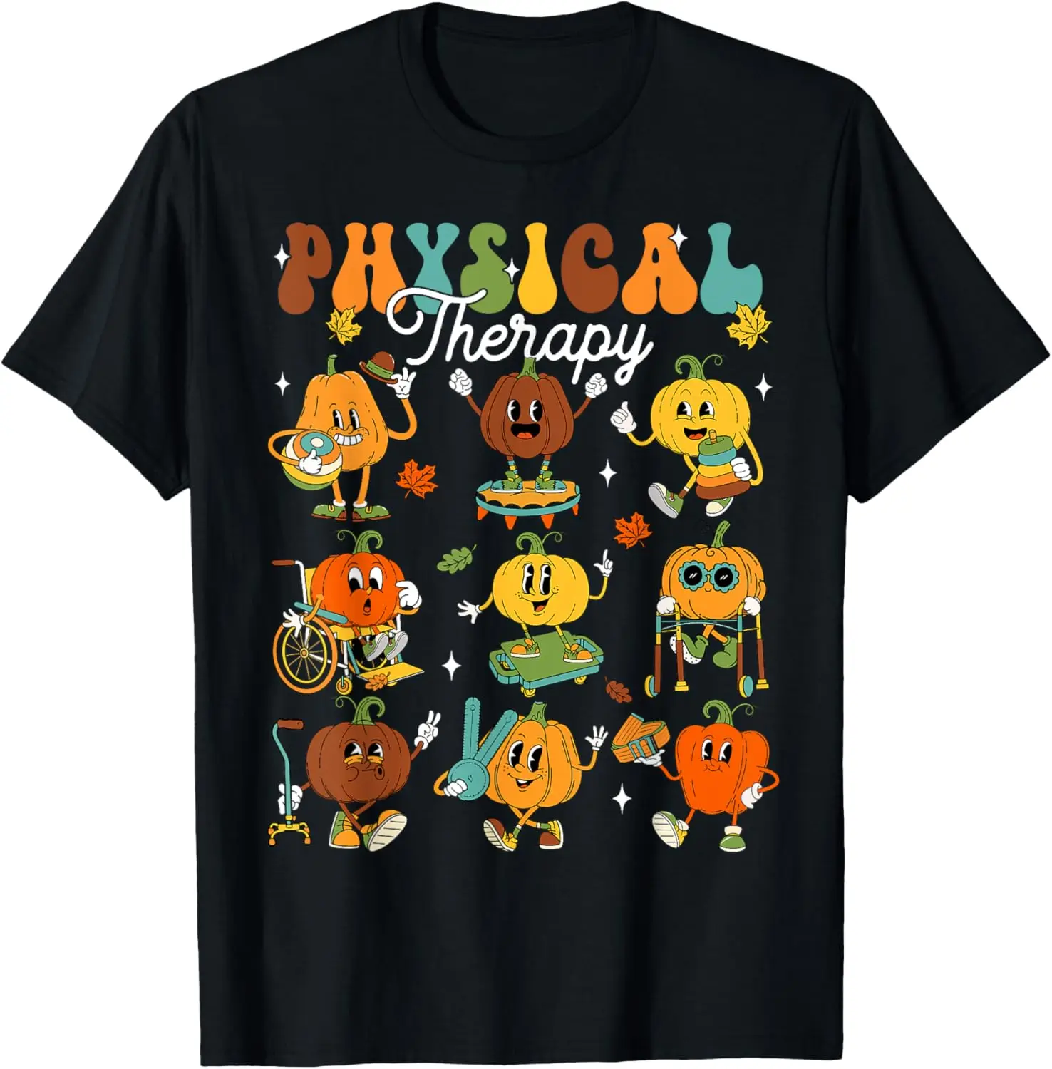 Physical Therapy Therapist Pumpkin Autumn Thanksgiving PT T-Shirt