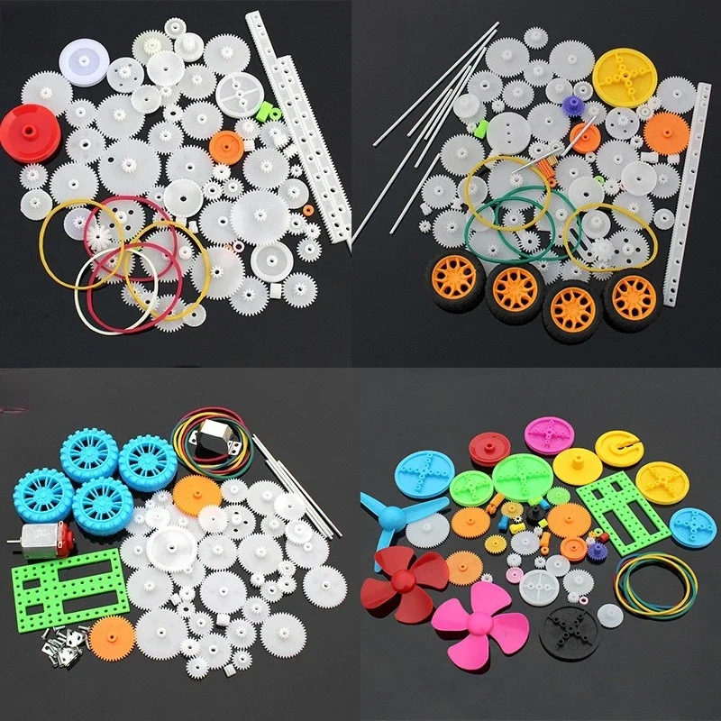 82-Piece Gear Set Teaching Tool Car Accessory Motor Various Gear Car Axle Belt Pulley Shaft Sleeve
