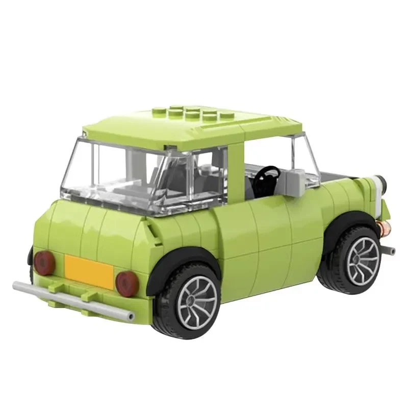 Bloques de construcción para niños, juguete de ladrillos para armar coche sedán verde, serie de comedia clásica, ideal para regalo, MOC-39171