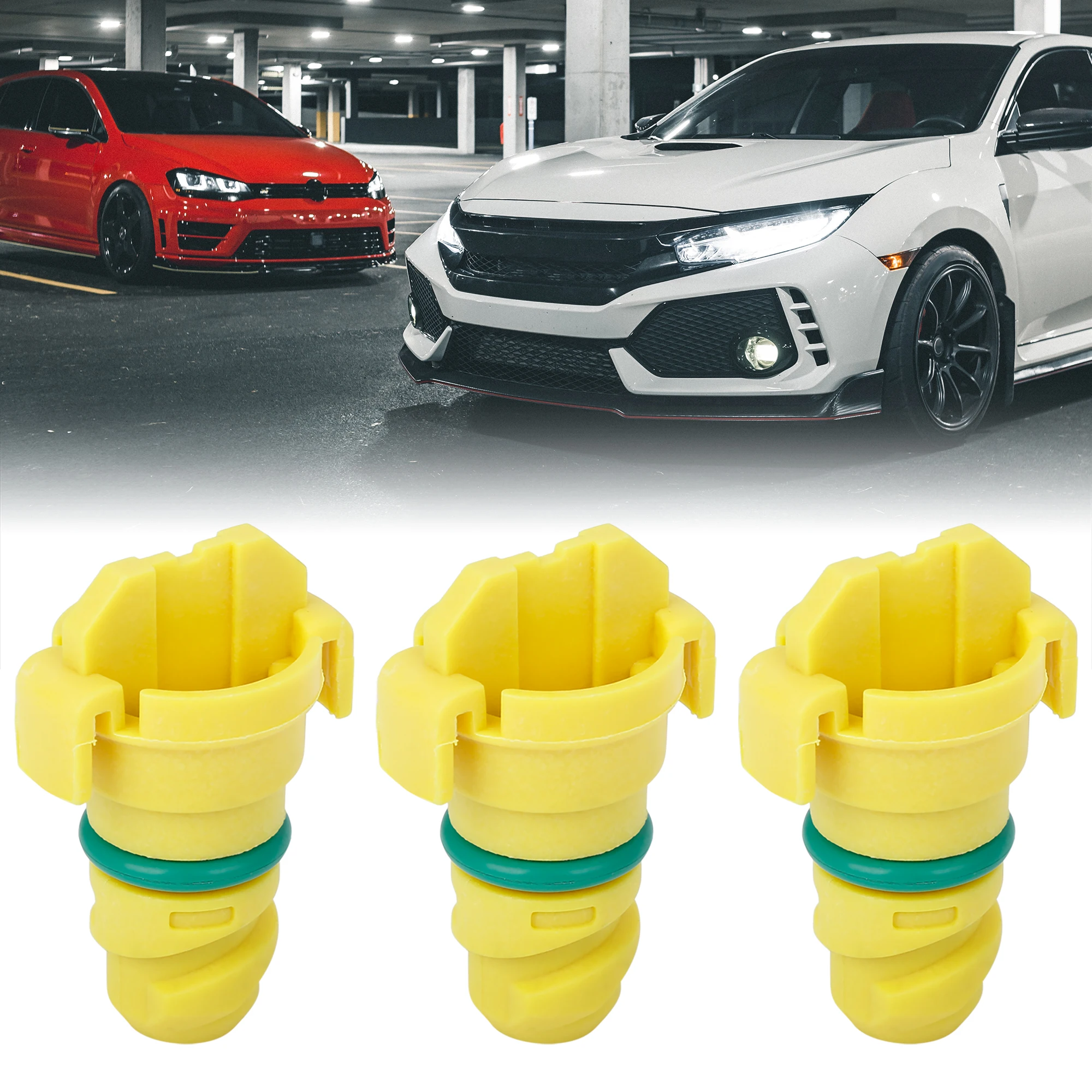 UXCELL Vehicle Engine Oil Drain Plug Sump Nuts Auto Replacement Part for Ford for Lincoln KX6Z6730B 3pcs ABS Car Accessories