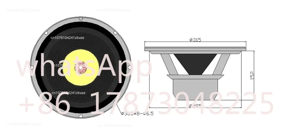 Full Range Speaker Driver Fast High and Scaled Sound（1 Pair） B-014 Lii Song F15 15 Inch