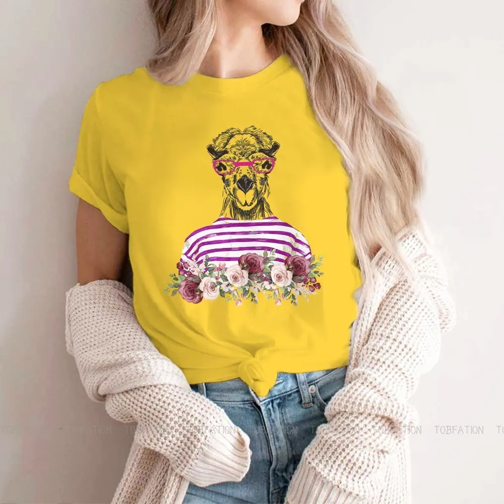 Hipster Camel Fashion TShirts Crazy Streetwear Dreadful Thriller Girl 5XL Style Pure Cotton Streetwear T Shirt O Neck Oversized