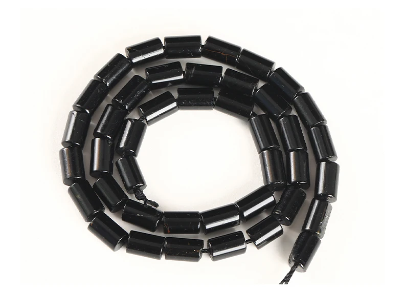 6x9mm Natürliche Schwarze Turmalin-Zylinderperle Lose Abstandsperle für Schmuckherstellung DIY Halskette Armband Zubehör – Detail 10