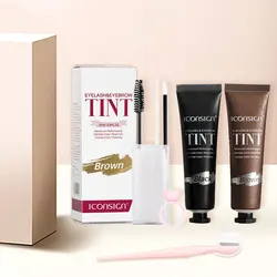 3Colors Eyelash Eyebrow Dye Tint Professional Henna Fast Deying Cream Tattoo Brow Semi Permanent Eyebrows Tint Dye Makeup