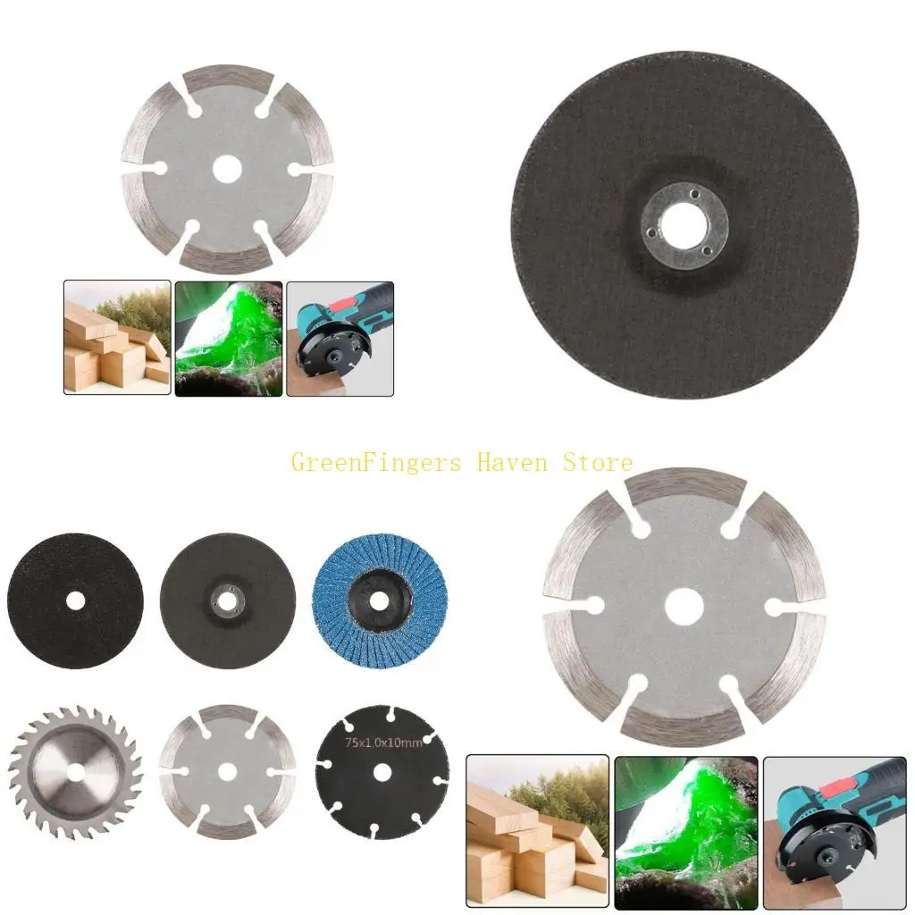 

F68D 6Pieces Pneumatic Cutting Disc Grinding Wheel Disc Replacement 75mm Cutting Disc