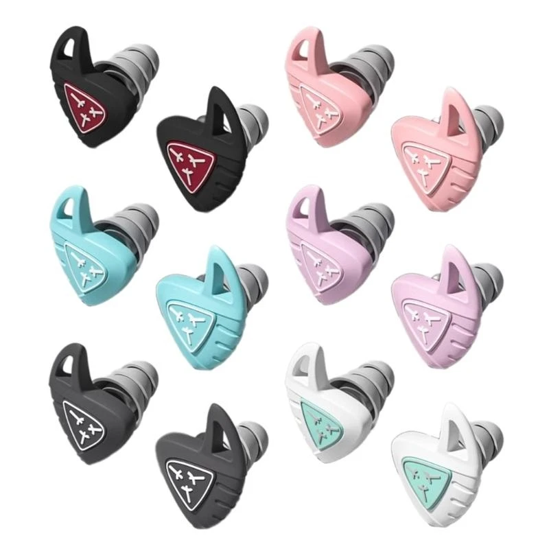 

J0MB High Performances Reusable Sound Blocking Silicone Earplugs for Sleep Studying Traveling Reducing Environmental Noise 2x