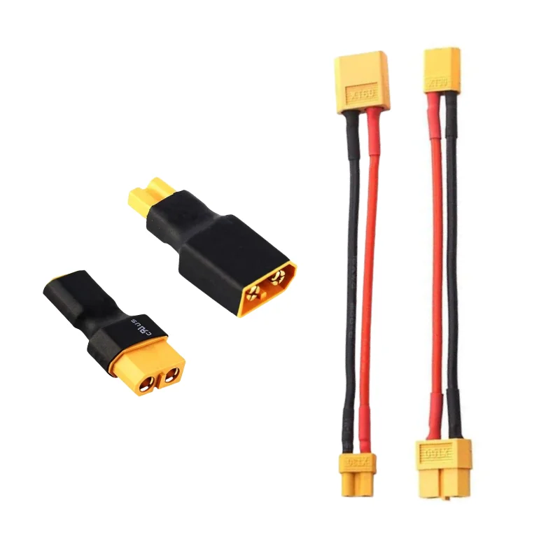 1pcs XT60 to XT30 Connector Adapter Male/Female Plug 10CM Silicone Wire Cable for Battery Charger Motor 14AWG