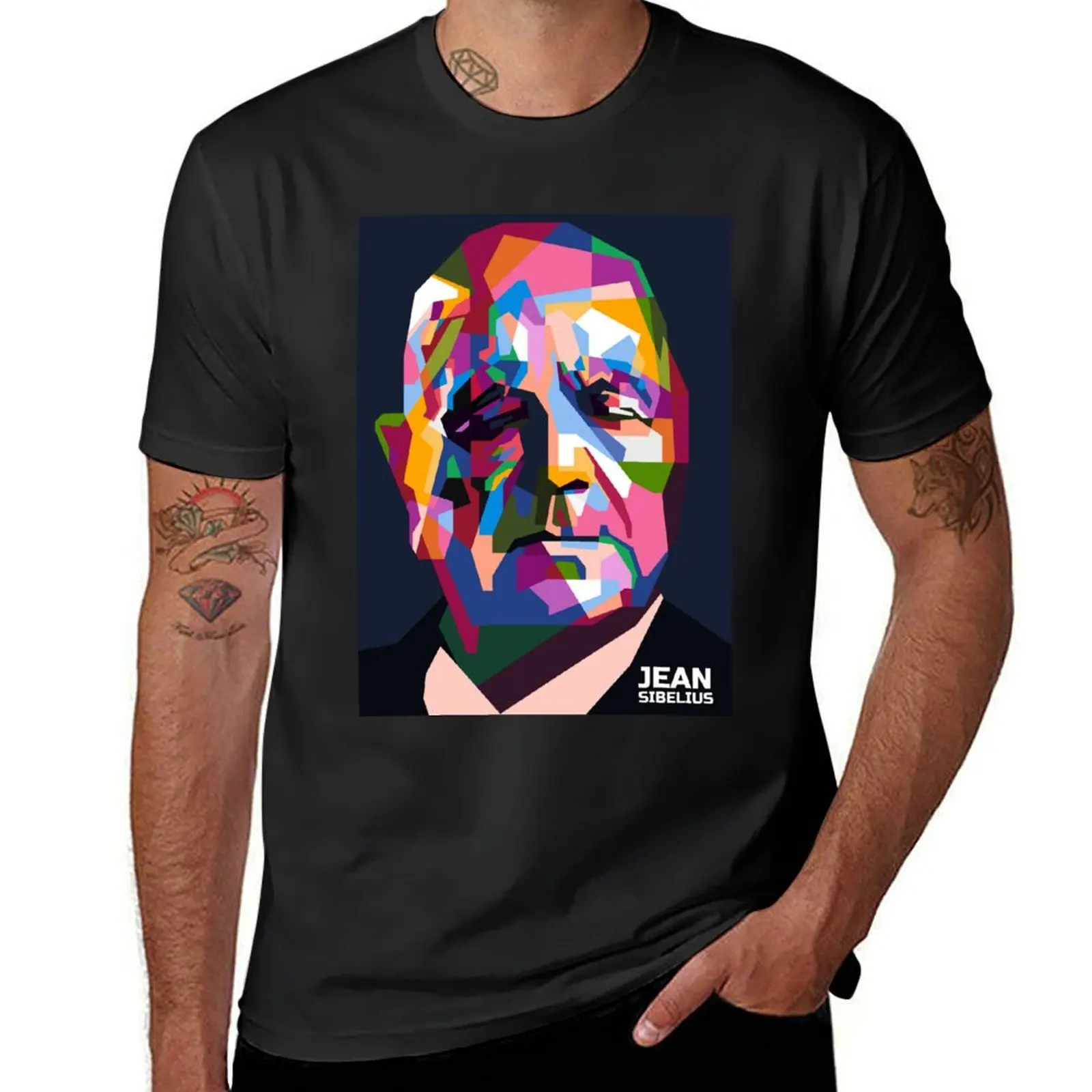 

Abstract Popart Jean Sibelius in WPAP T-Shirt customizeds plus size tops plain for a boy men graphic t shirts