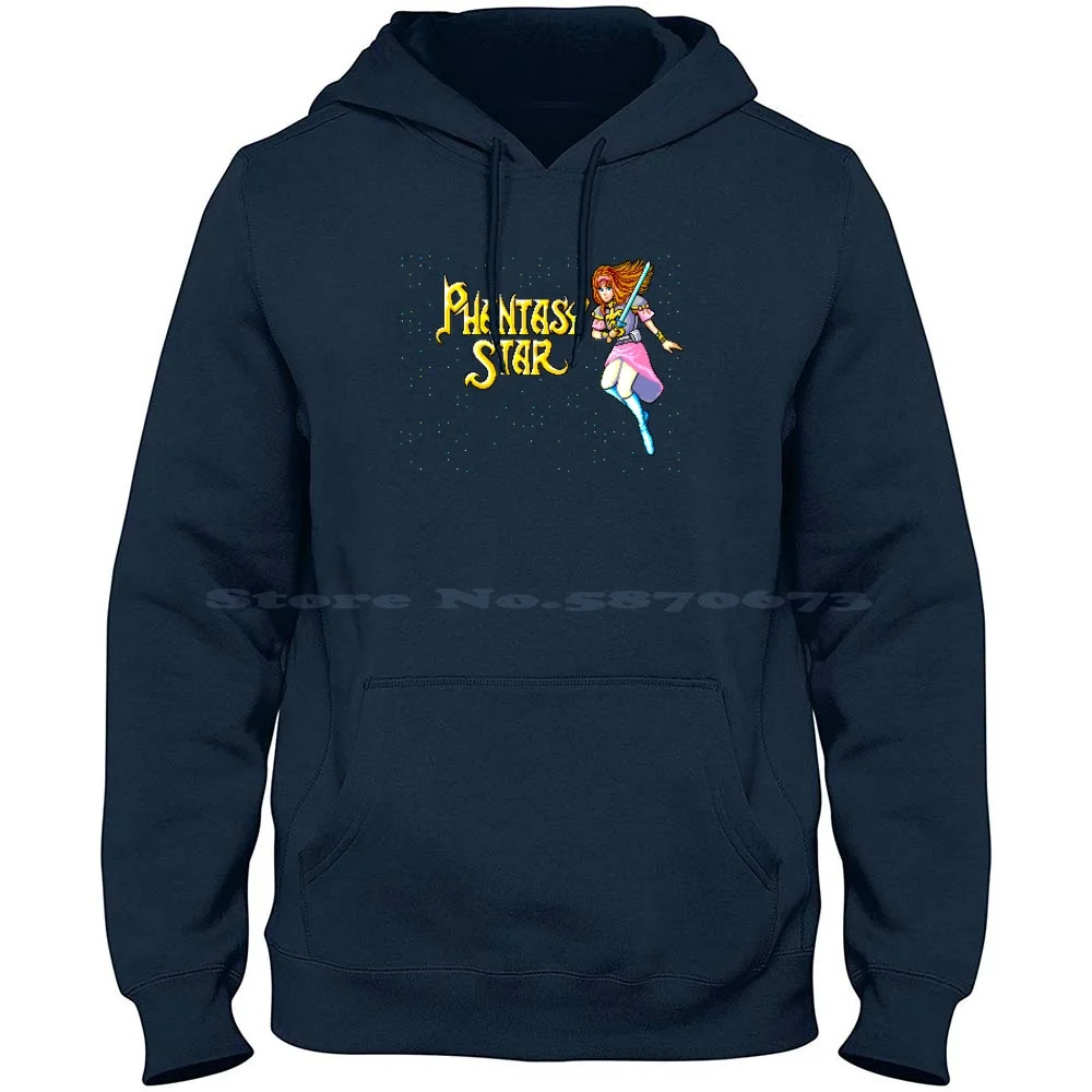 

Phantasy Star-Title Screen 100% Pure Cotton Hoodie Tshirt Video Game Retro Nerd Geek Arcade Console Sprite Pixelated Master