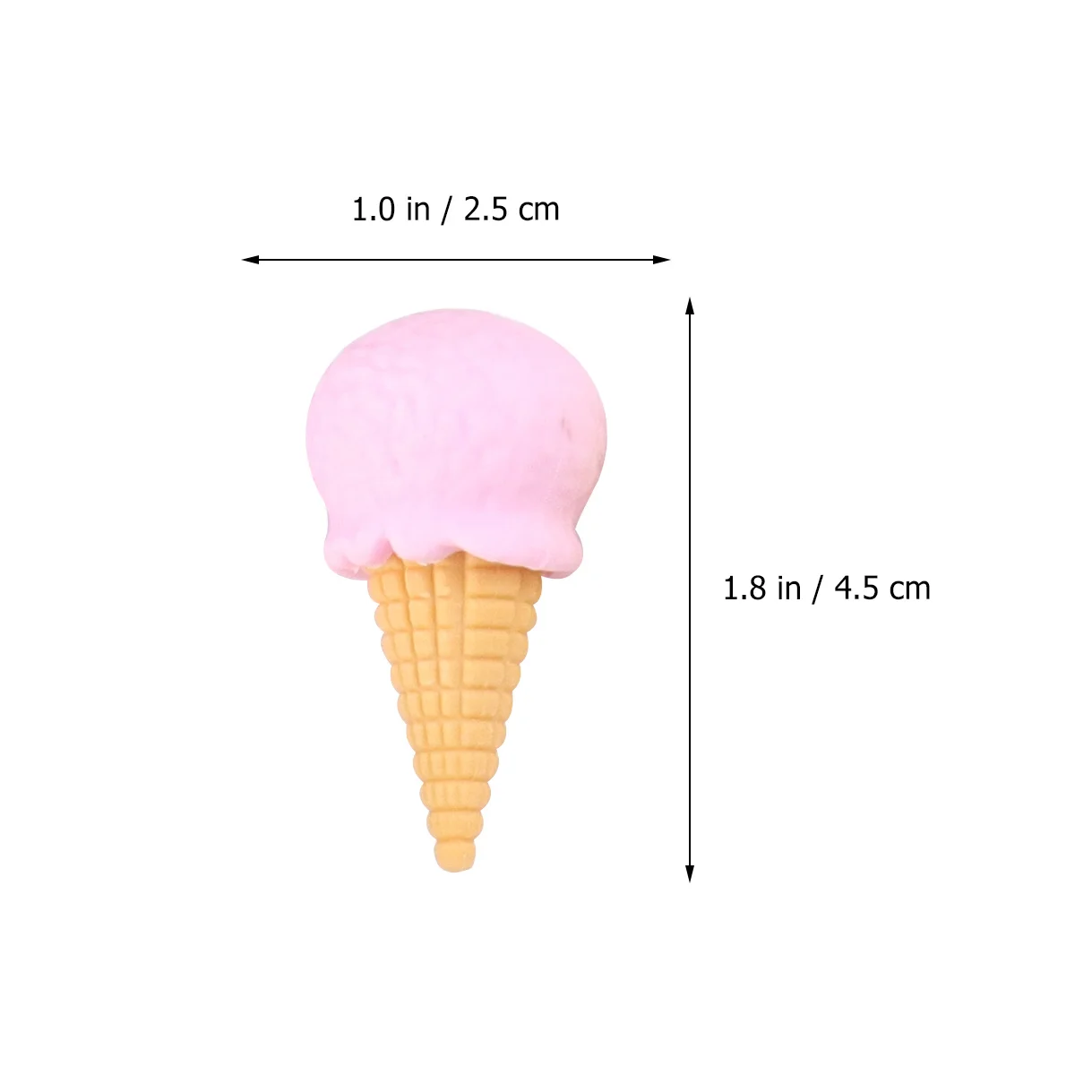 

4Pcs Adorable Fruit Shaped Pencil Eraser Soft Comfortable for School Art Office Gift Ice Cream Cone Lollipop Doughnut