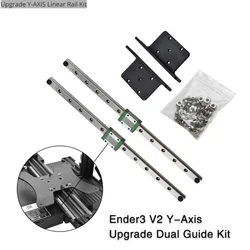 Aço inoxidável do eixo Y Linear Rail Kit, Guideway Slider, Suave, Upgrade, MGN12H, 300mm Comprimento, Ender3, Ender3 Pro, Ender3, V2, MGN12H