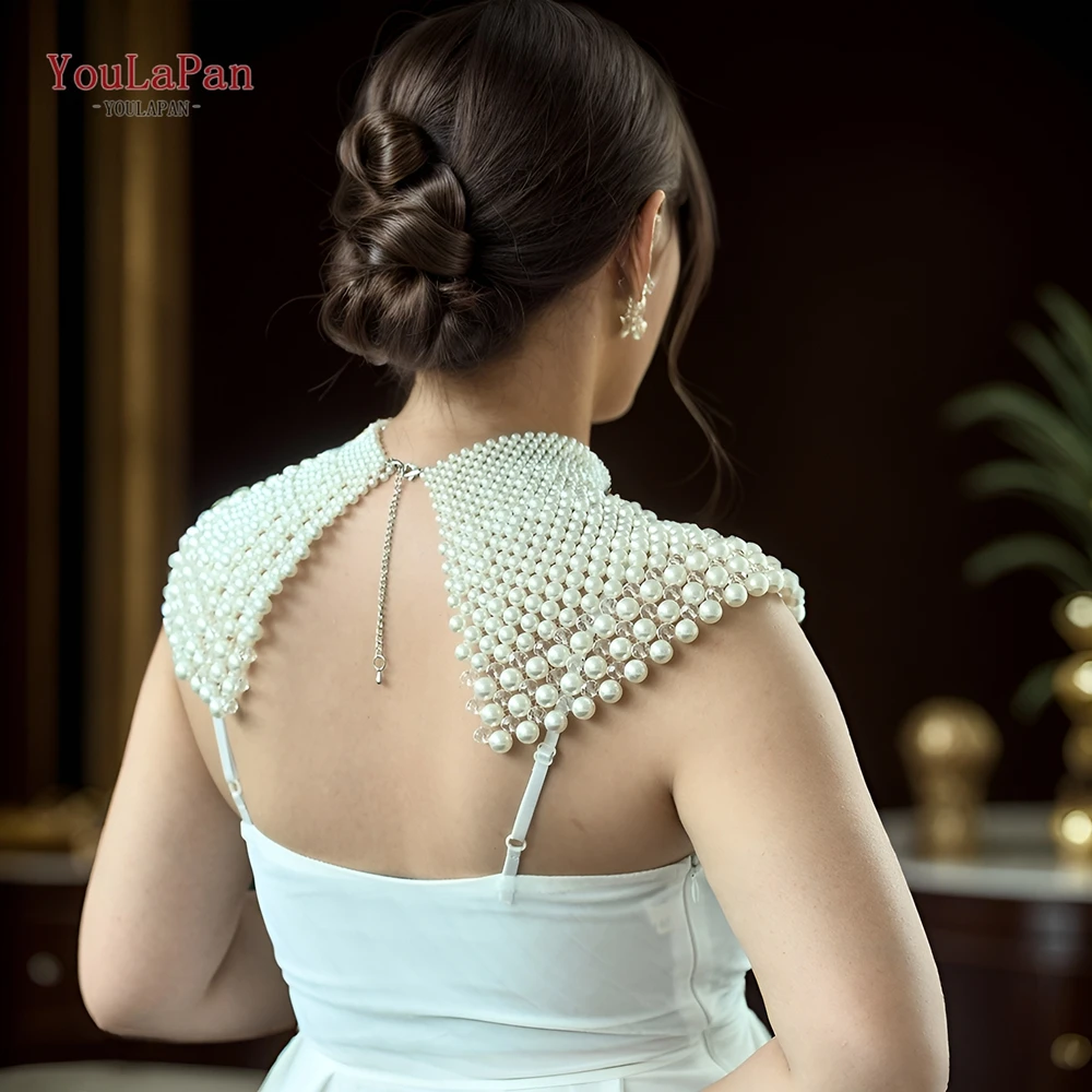 Youlapan VG68 Pearls Beaded Wedding Shawl Fashion Necklaces Pearl Women Layered Choker Bolero Woman Wedding DIY Jacket Popular