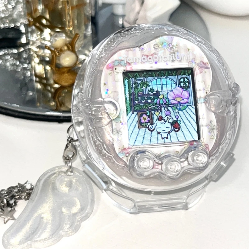 

Подходит для Tamagotchi-защиты, прозрачный твердый корпус, Uni Original Gen12, машина Angel Devil, черно-белая машина Paradise