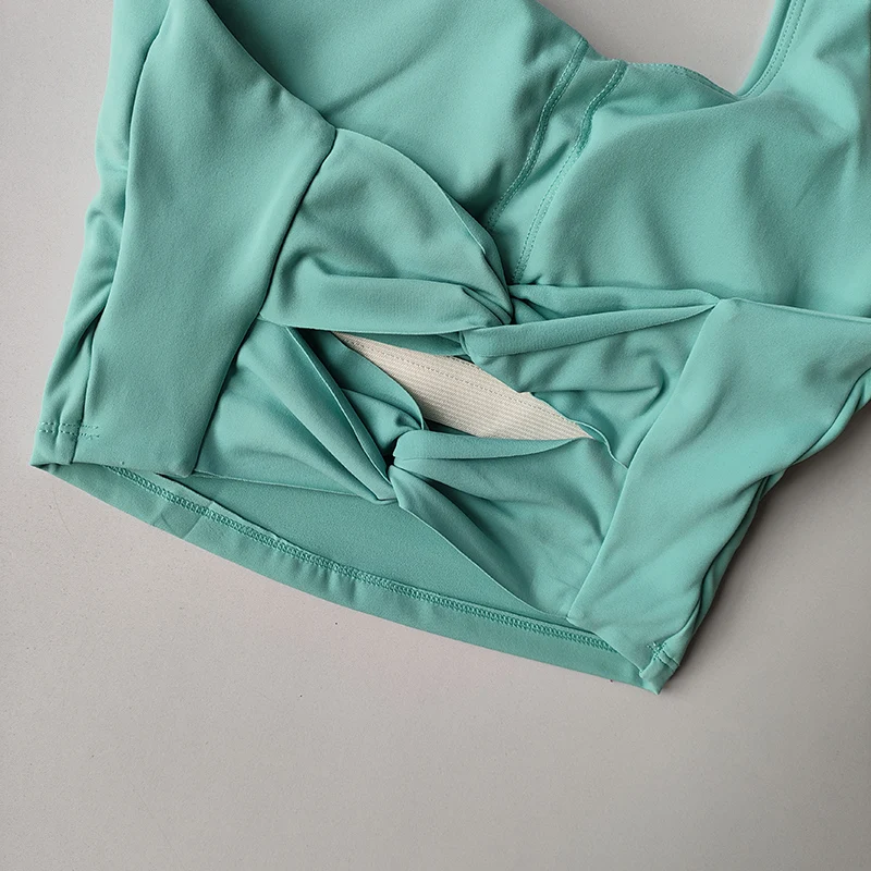 Neue Sport-Lingerie für Frauen mit Brustpolster, Fitness-BH, Neckholder, Kreuz-Yoga-Rücken, professionelle Laufunterwäsche – Detail 10