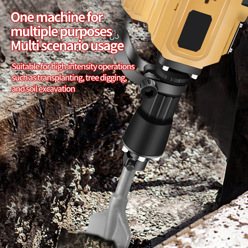 1650W Multifunctional Tree Digging Machine for Digging Trenching Tamping Breaking Stones Electric Hammer Tree Digging Machine
