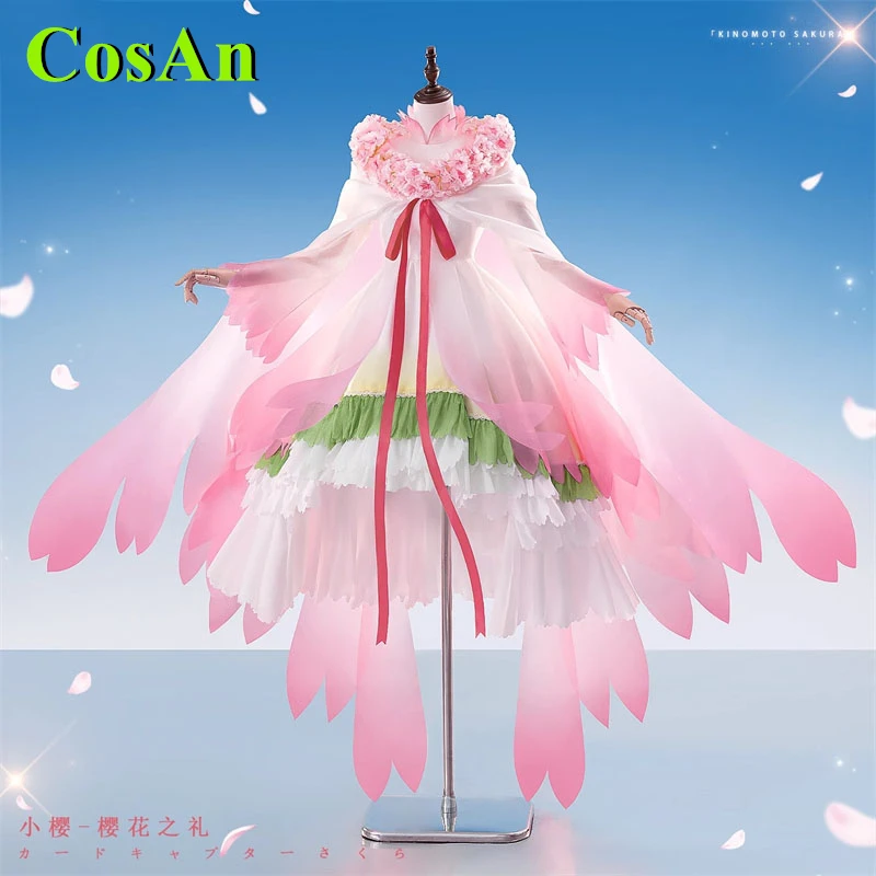 

CosAn Anime Cardcaptor Sakura KINOMOTO SAKURA Cosplay Costume Cute Dress Card Captor Shield Suit Party Role Play Clothing New