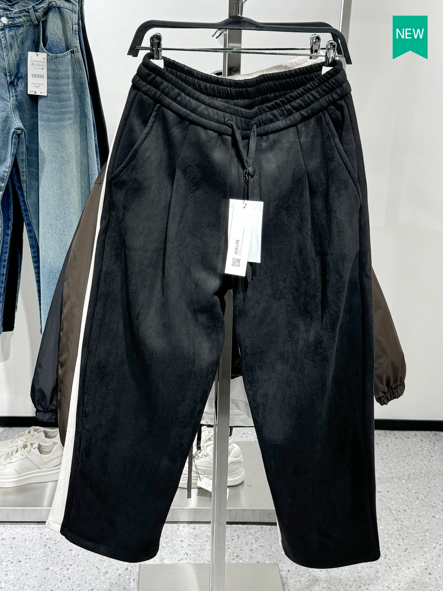 

Мужские повседневные бархатные утепленные брюки свободного кроя с широкими штанинами, осенне-зимняя новинка, удобные теплые брюки прямого кроя