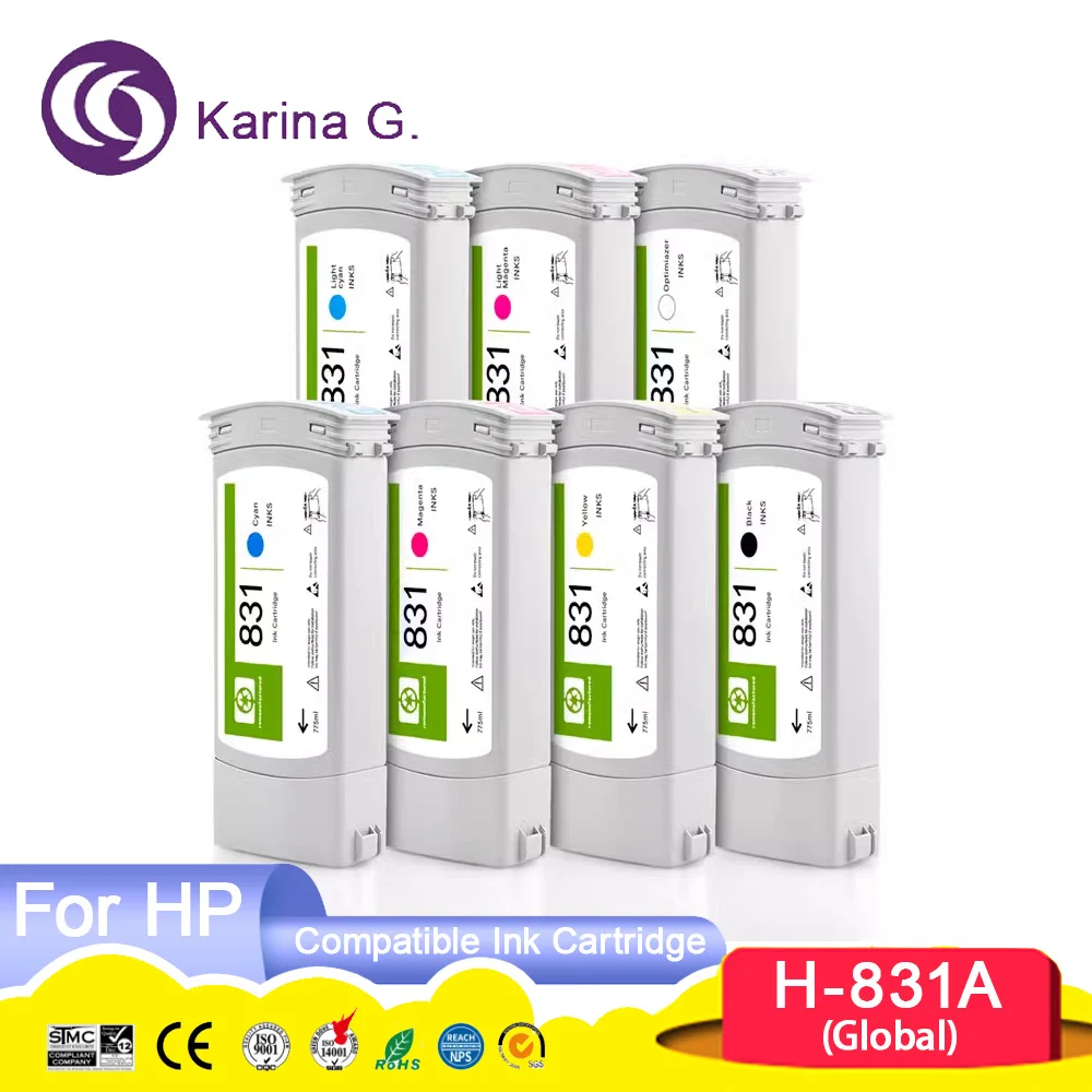 

For Hp 831 A 831A Premium Remanufactured Color Inkjet Ink Cartridge for HP Latex 310/330/360/370/315/335/365/375/560/570 Printer