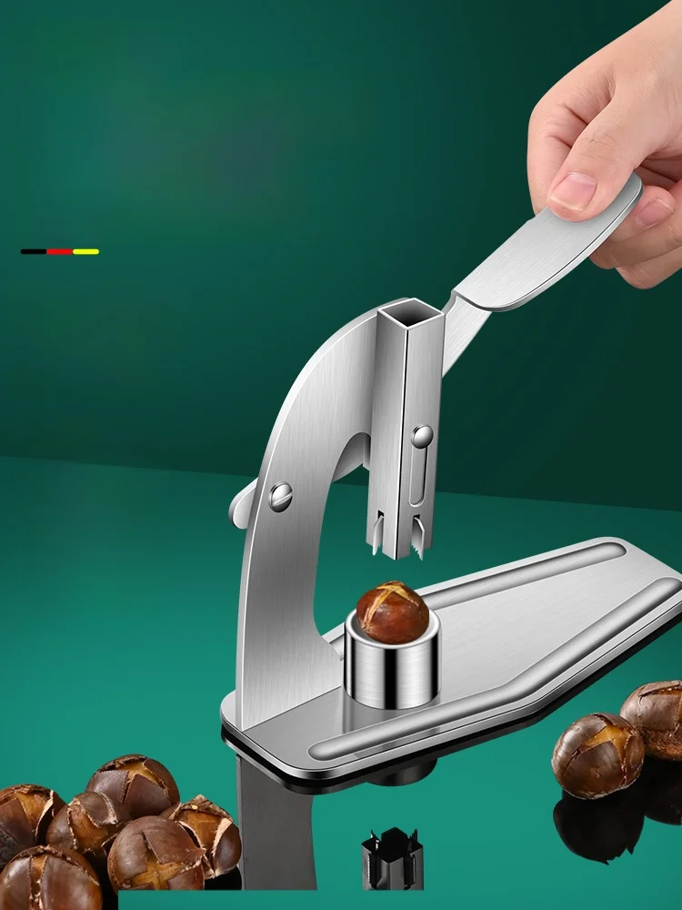 

Инструмент для дома: Открывалка для каштанов, приспособление для удаления скорлупы, конусообразный орехокол для жареных каштанов, экстрактор скорлупы.