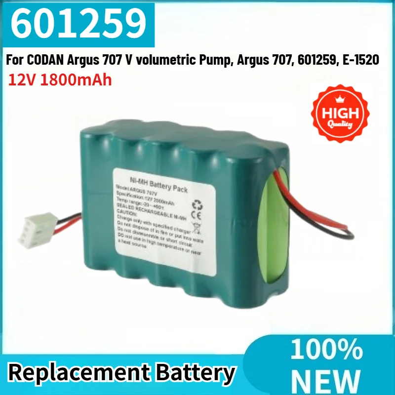 Brand New 601259 High Quality Replacement Battery 12V 1800mAh for CODAN Argus 707 V volumetric Pump, Argus 707, 601259, E-1520
