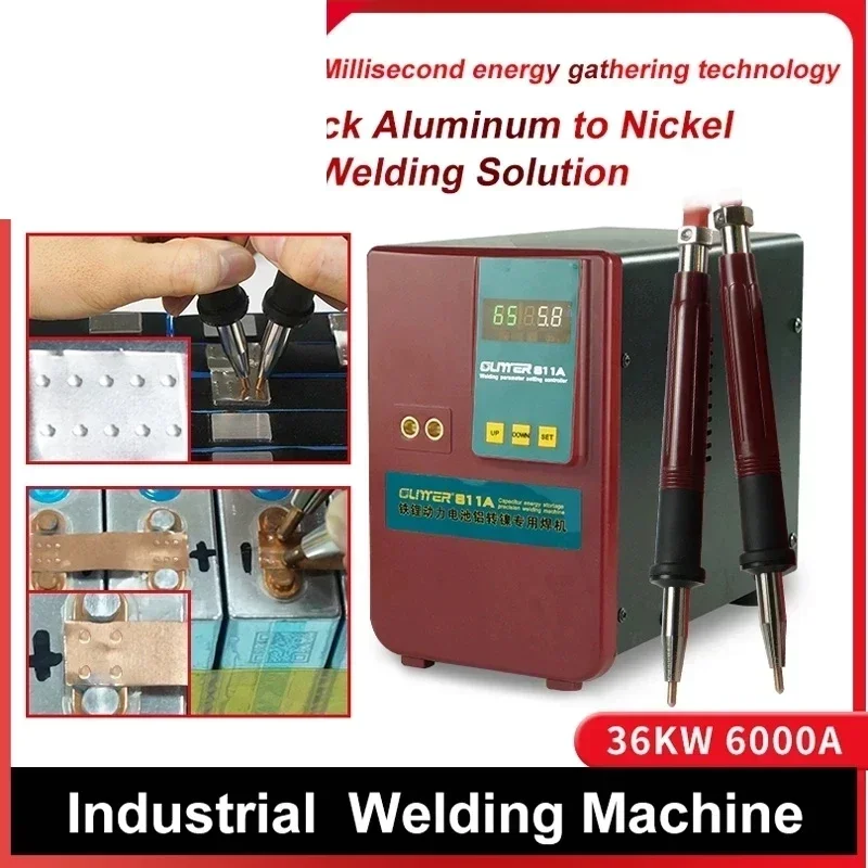 811A Energy Storage Spot Welding Machine 36KW 6000A Special For  Aluminum to Nickel Lithium Battery Pack Welding Machine