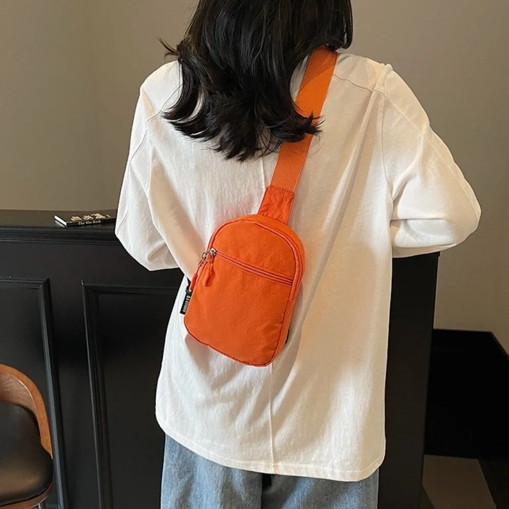 

Casual Nylon Chest Bag Large Capacity Korean Style Crossbody Phone Pouch Multifunctional Sling Bag Waist Bag Male